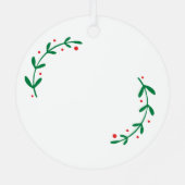 ハート棒つきキャンデー初めてのクリスマス 結婚した メタルオーナメント (裏面)