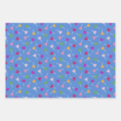 ハート棒つきキャンデー – ラッピング紙トリオ ラッピングペーパーシート (正面3)