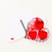 ハート棒つきキャンデー,水玉模様 ノートブック (内部)