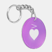 ハート楽譜愛の言語：アクセント キーホルダー (正面左)