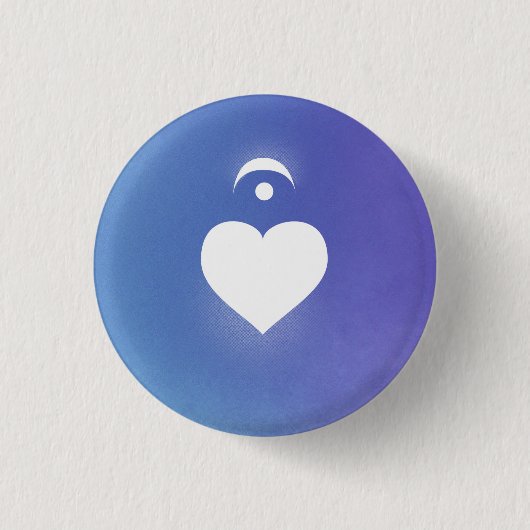 ハート楽譜愛言語： Fermata 缶バッジ (正面)