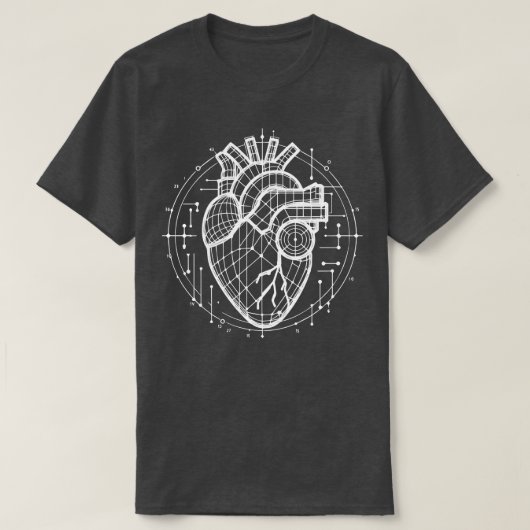 ハート構造 Tシャツ (デザイン正面)