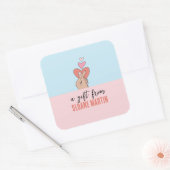 ハート標識 スクエアシール (封筒)