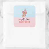 ハート標識 スクエアシール (バッグ)