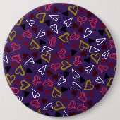 ハート模様32 缶バッジ (正面)