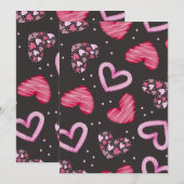 ハート模様34 サンキューカード (正面/裏面)