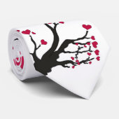 ハート樹黒 ネクタイ (ロール)