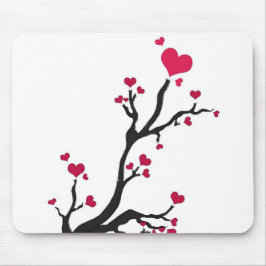 ハート樹黒 マウスパッド