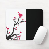 ハート樹黒 マウスパッド (マウス)