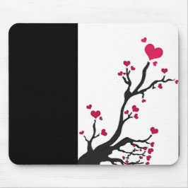 ハート樹黒 マウスパッド