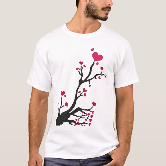 ハート樹黒 Tシャツ (正面)