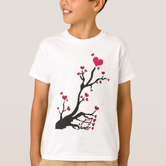 ハート樹黒 Tシャツ (正面)