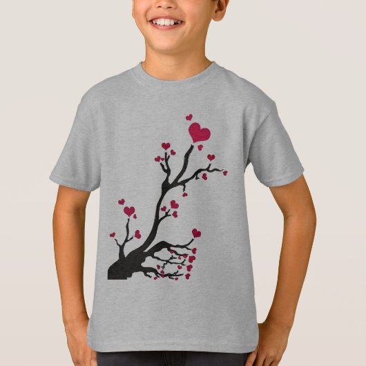 ハート樹黒 Tシャツ (正面)