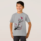 ハート樹黒 Tシャツ (正面フル)