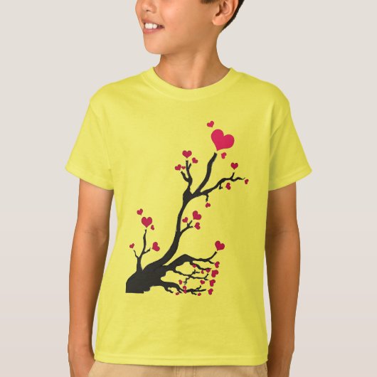 ハート樹黒 Tシャツ (正面)
