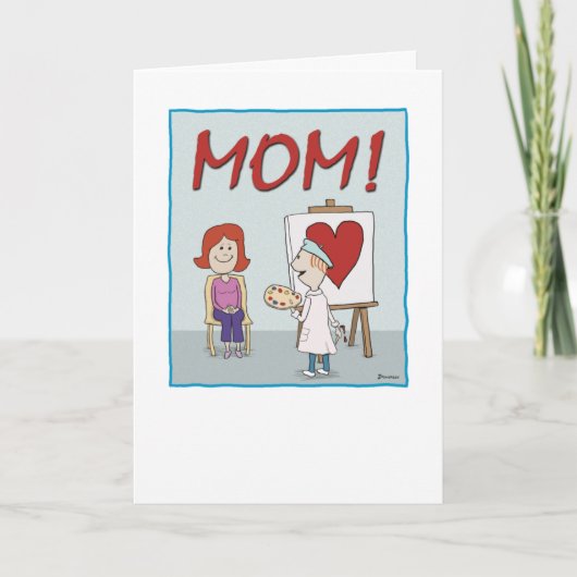 ハート母の日の仕事 カード (正面)