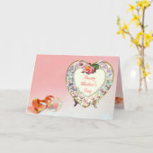 ハート母の日 カード (黄色い花)