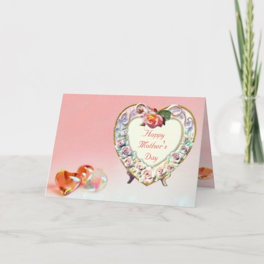 ハート母の日 カード (正面)