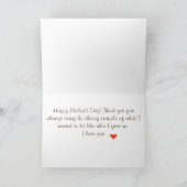 ハート母日 シーズンカード (内部)