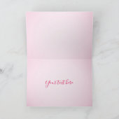 ハート気球ピンクロマンチックハッピーバースデー カード (内部)