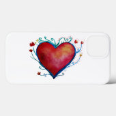 ハート水彩アートApple iPhone 7, Tuff Xtreme Case-Mate iPhoneケース (裏面 (横))