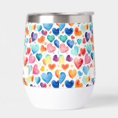 ハート水彩可愛カラフルいラブ名前をカスタムする (左面)