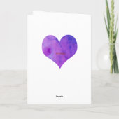 ハート水彩記念カード カード (裏面)