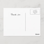 ハート水結婚色の感謝の写真コラージュ ポストカード (裏面)