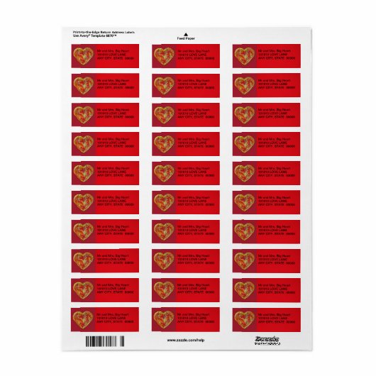 ハート氷 ラベル (フルシート)