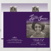 ハート永遠の葬儀のプログラムの順序 (正面/裏面)