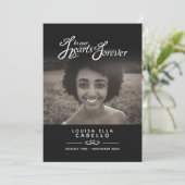 ハート永遠の葬儀サービスプログラム白黒 プログラム (スタンド正面)