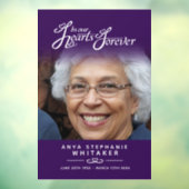 ハート永遠の葬儀記念紫 ウィンドウサイン (シート3)