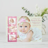 ハート沢山-写真の誕生の発表 案内状 (スタンド正面)