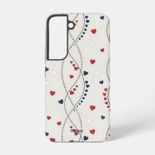 ハート波サムスンギャラクシーS22ケース SAMSUNG GALAXY S22ケース