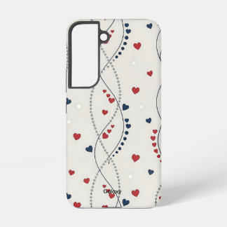 ハート波サムスンギャラクシーS22ケース SAMSUNG GALAXY S22ケース
