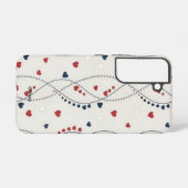 ハート波サムスンギャラクシーS22ケース SAMSUNG GALAXYケース (裏面横)