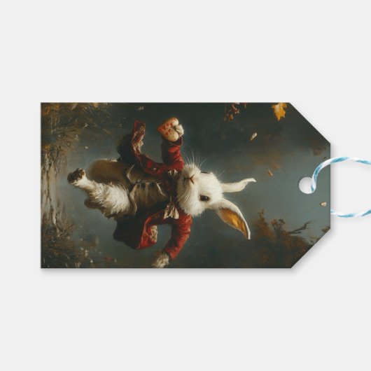 ハート泥棒うさぎ ヴィンテージ・ストーリーブック ギフトタグ (正面(横))