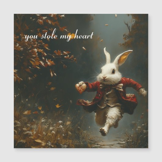 ハート泥棒うさぎ ヴィンテージ マグネット キープサークル (正面)