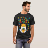 ハート泥棒 自閉症啓発 ハムスターパズルのピース Tシャツ (正面フル)