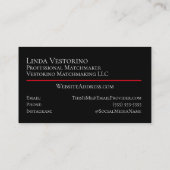 ハート洗練モダンされた赤ロマンステンプレート 名刺 (裏面)