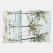 ハート海ビーチ キッチンタオル (横)