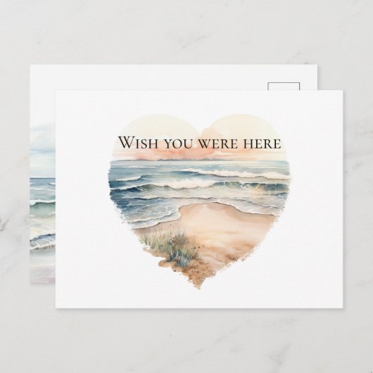 ハート海ビーチ ポストカード (正面/裏面)