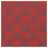 ハート深い赤パターン ファブリック (クローズアップ)