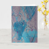 ハート混合メディア、誕生日 カード (黄色い花)