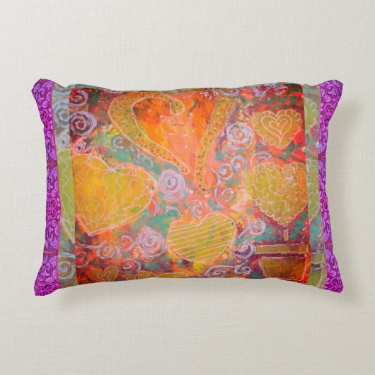 ハート混合 アクセントクッション (正面)