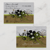 ハート渦巻形のビジネスラベンダーバス… カスタマイズ - 名刺 (正面/裏面)