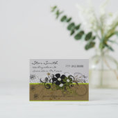 ハート渦巻形のビジネスラベンダーバス… カスタマイズ - 名刺 (スタンド正面)