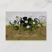 ハート渦巻形のビジネスラベンダーバス… カスタマイズ - 名刺 (裏面)