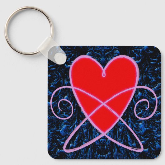 ハート渦 キーホルダー (正面)