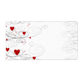 ハート渦 ラベル (正面)